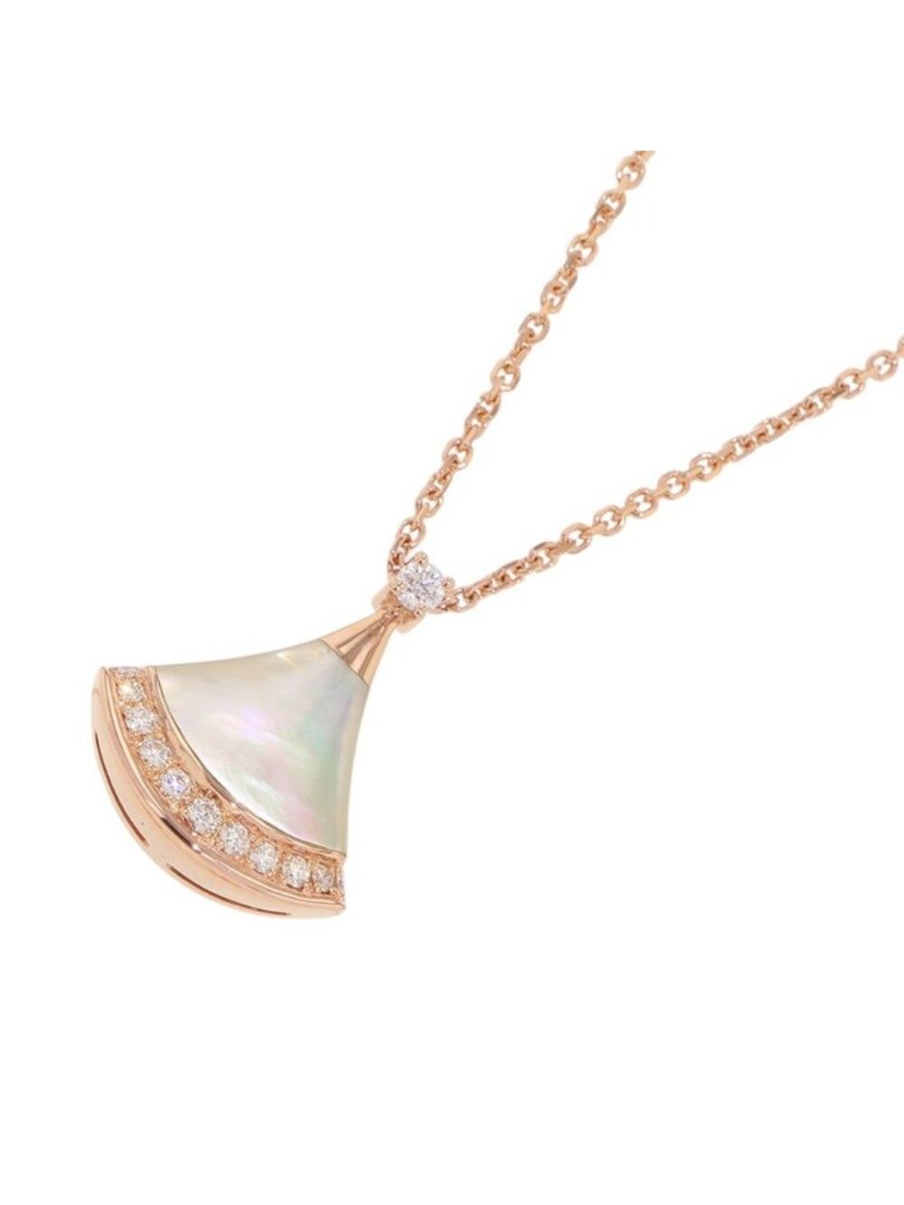 Bvlgari Necklace Diva's Dream Mother of Pearl Diamond Total 18k Pink Gold